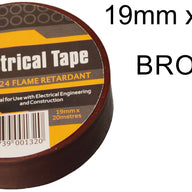 19mm x 20M Brown PVC Electrical Tape