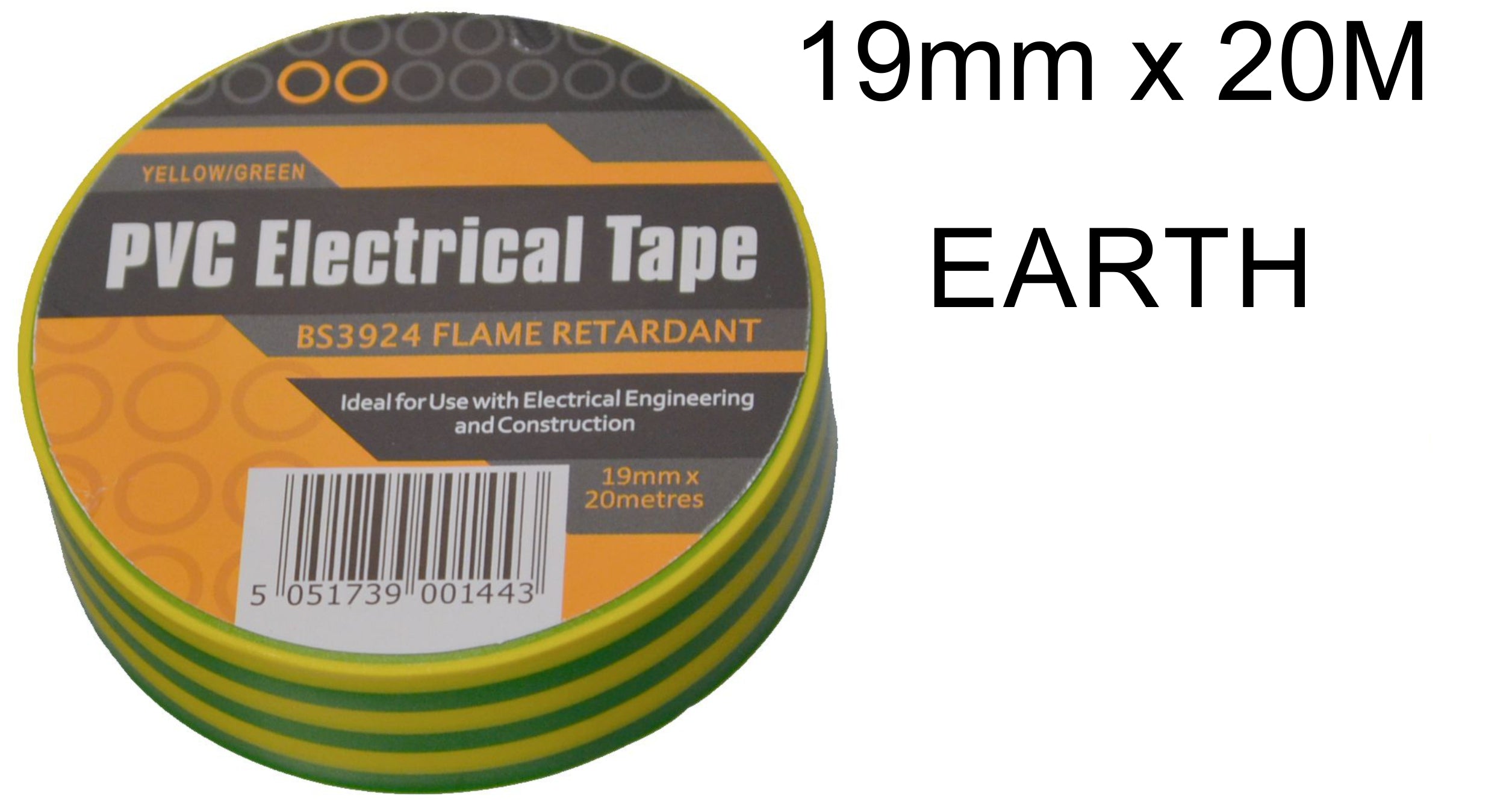19mm x 20M Earth PVC Electrical Tape