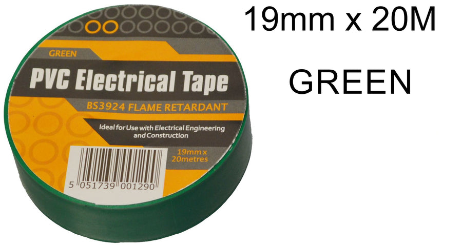 19mm x 20M Green PVC Electrical Tape