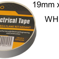 19mm x 33M White PVC Electrical Tape