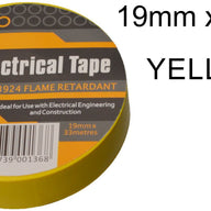 19mm x 33M Yellow PVC Electrical Tape