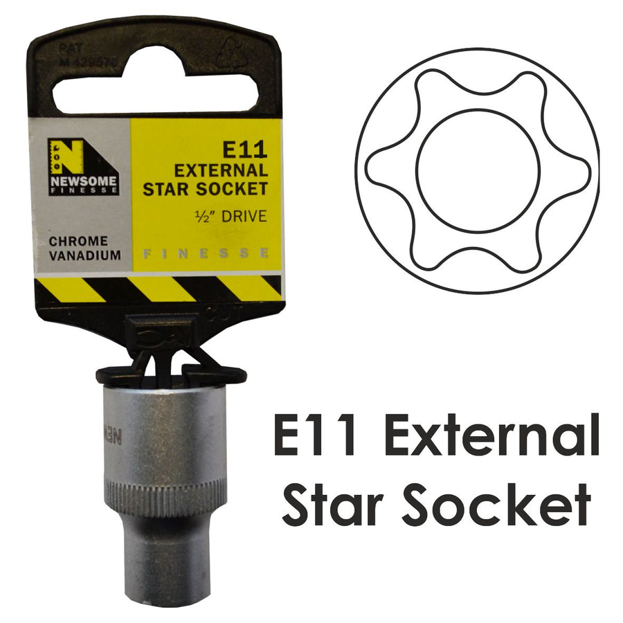 E11 1/2in Drive External Star Socket