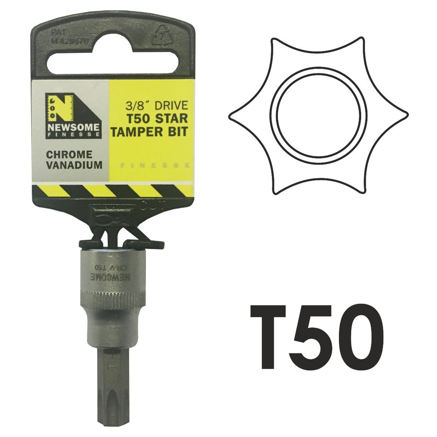 TX50 3/8in Drive Star Tamper Bit