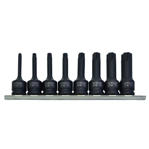 8pc 1/2in Drive Impact Torx Bit Set