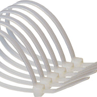 140mm x 3.6mm White Cable Ties x 10