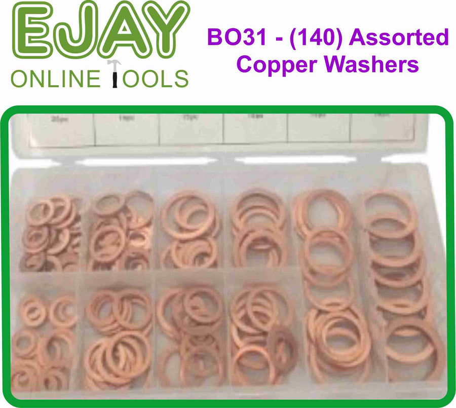 Assorted Copper Washers (140pc)